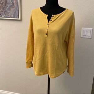 Gold Button-Up Women's Top
